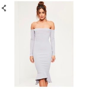BRAND NEW Missguided Bardot Fishtail Hem Dress